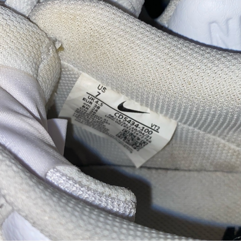 nike shoes court vision white sneakers women size 7 - Picture 7 of 8